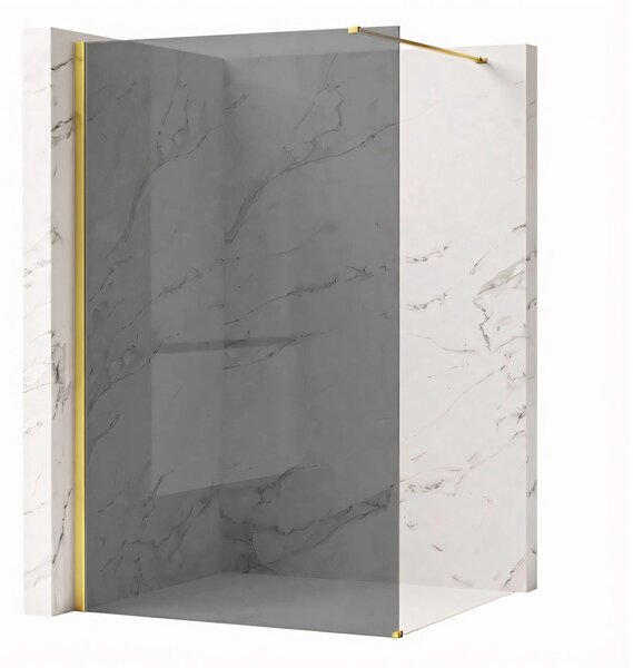 Shower screen Rea Flexi Grey / Gold 140