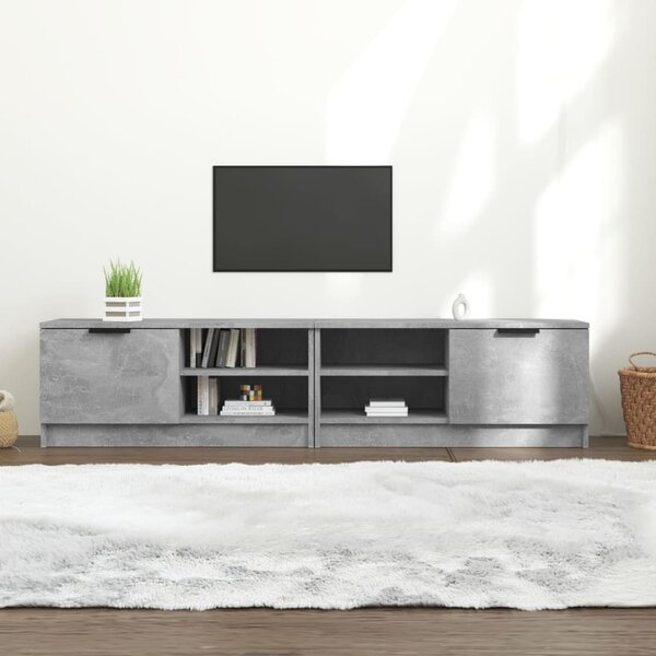 TV Cabinets 2 pcs Concrete Grey 80x35x36.5 cm Engineered Wood