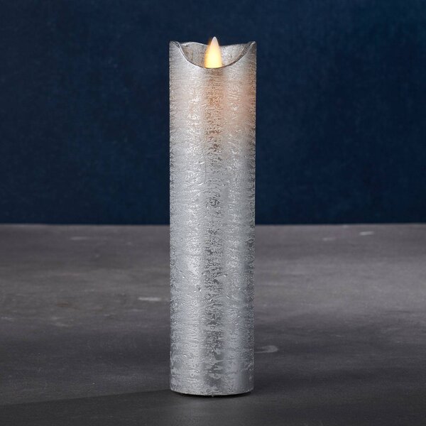 Sara Exclusive LED candle silver Ø 5cm height 20cm