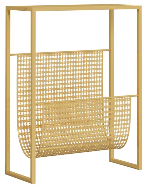 Magazine Rack Gold 35x15x45 cm Steel