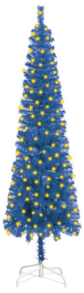 Slim Christmas Tree with LEDs Blue 120 cm