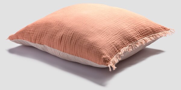 Piglet Pink Clay & Birch Textured Cotton Cushion Cover Size 50 x 50cm