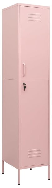 Locker Cabinet Pink 35x46x180 cm Steel