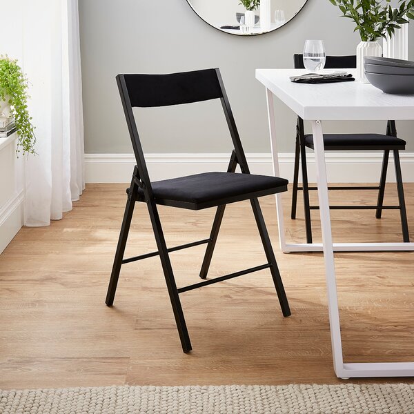 Emily Folding Dining Chair, Velvet