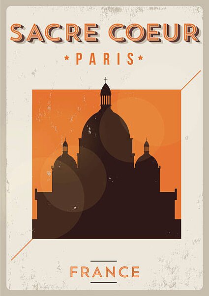 Art Print Typographic Paris City Poster Design, kursatunsal