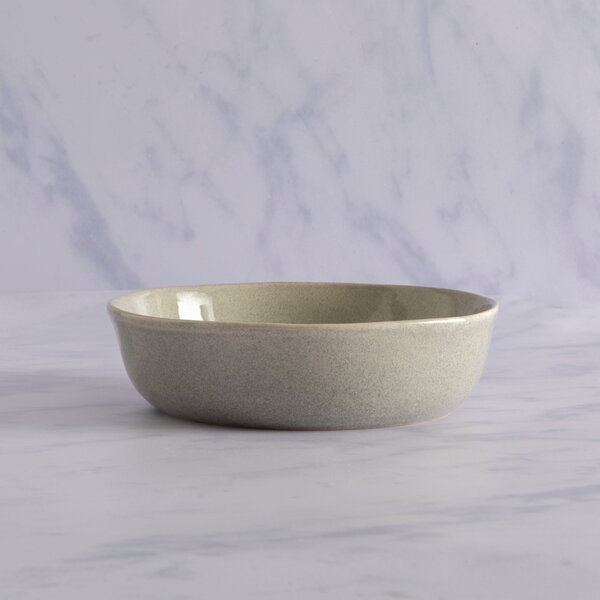 Amalfi Reactive Glaze Stoneware Pasta Bowl, Grey Grey