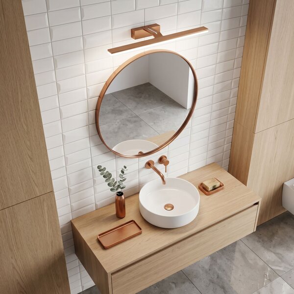 Bathroom LED wall sconce SWE013-1W 43cm BRUSH COPPER
