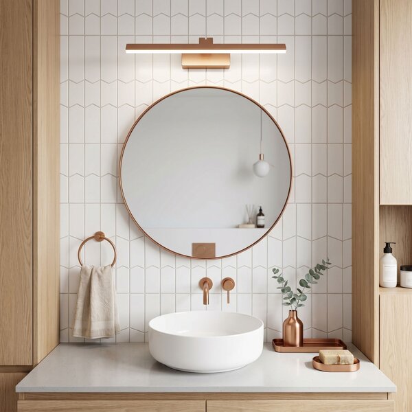Bathroom LED wall sconce SWE013-1W 43cm BRUSH COPPER