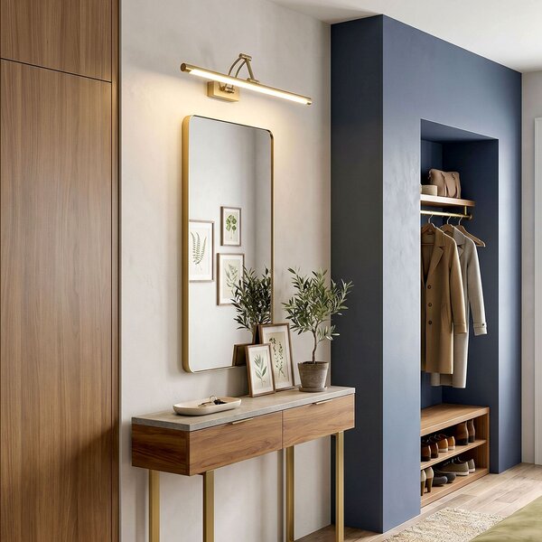 Bathroom LED wall sconce SWE022-1W 42cm Brush Gold