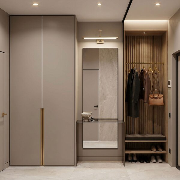 Bathroom LED wall sconce SWE022-1W 42cm Brush Gold