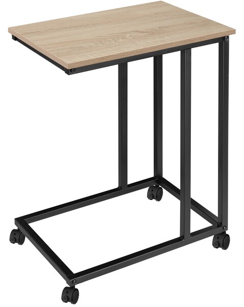 Tectake 404220 bedside table luton - industrial wood light, oak sonoma