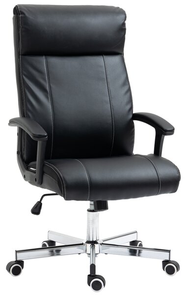 Vinsetto Massage Office Chair, High-Back VibrationComputer Chair with Tilt Function, Remote Control and Adjustable Height, Black