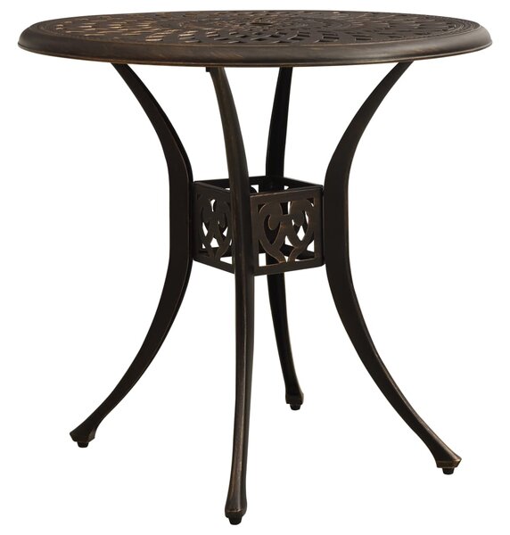 Garden Table Bronze 78x78x72 cm Cast Aluminium