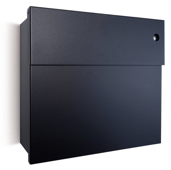 Absolut/ Radius Letterman IV letterbox, blue doorbell, black