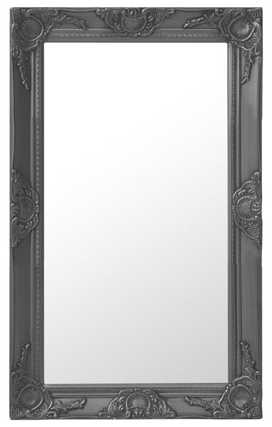 Wall Mirror Baroque Style 50x80 cm Black