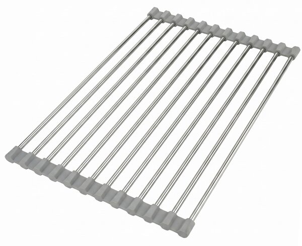Roll-up dish drying rack for sink REA P12298A Grey