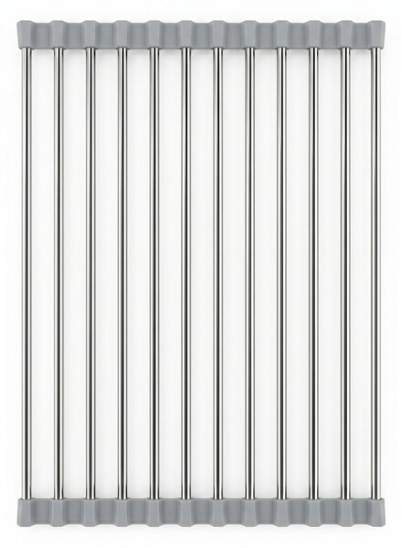 Roll-up dish drying rack for sink REA P12298A Grey