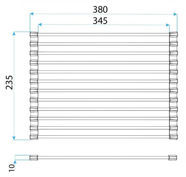 Roll-up dish drying rack for sink REA P12298A Grey