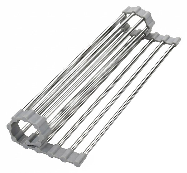 Roll-up dish drying rack for sink REA P12298A Grey