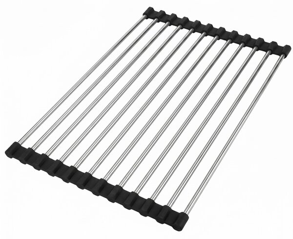 Roll-up dish drying rack for sink REA P12298 Black