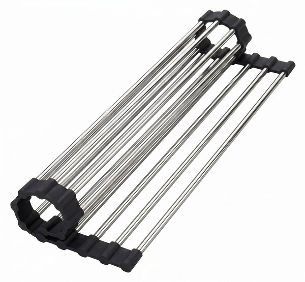 Roll-up dish drying rack for sink REA P12298 Black