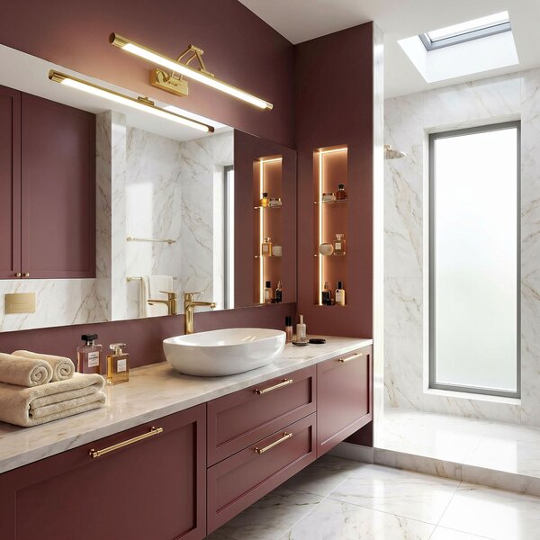 Bathroom LED wall sconce SWE020-1W 60cm Gold