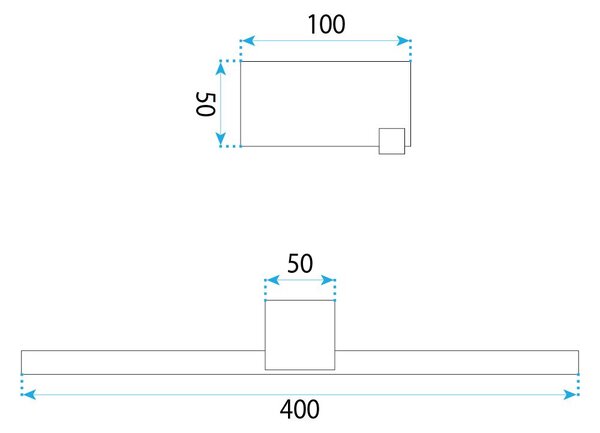 Bathroom LED wall sconce SWE043-1W 40cm GOLD