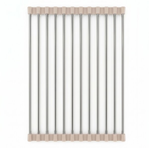 Roll-up dish drying rack for sink REA P12298B Beige