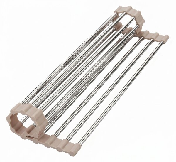 Roll-up dish drying rack for sink REA P12298B Beige