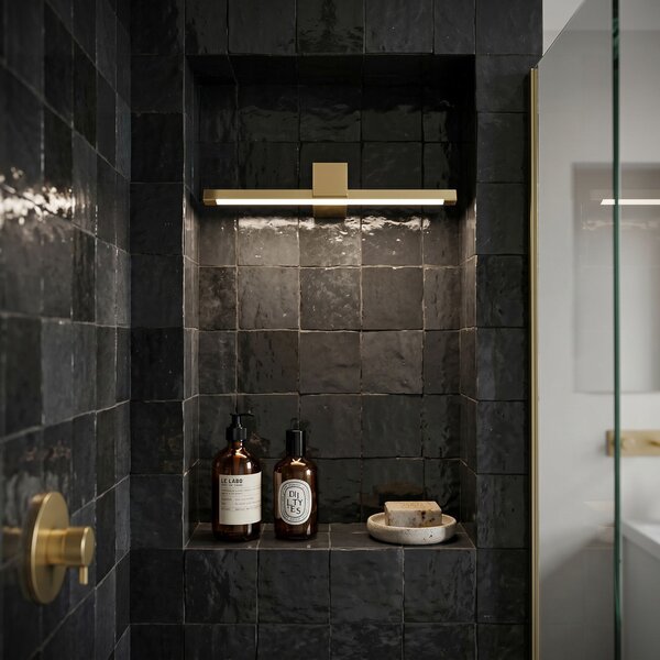 Bathroom LED wall sconce SWE043-1W 40cm GOLD