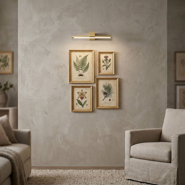 Bathroom LED wall sconce SWE043-1W 40cm GOLD