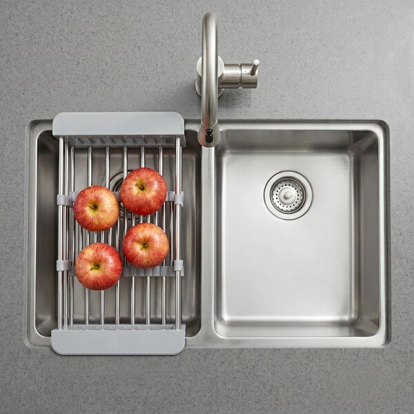 Telescopic sink dish drying rack REA P14487A Grey
