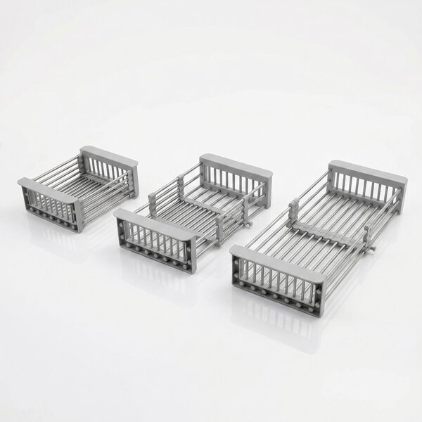 Telescopic sink dish drying rack REA P14487A Grey