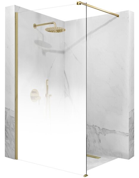 Shower screen Rea Aero Ombre Gold Brush/White 110