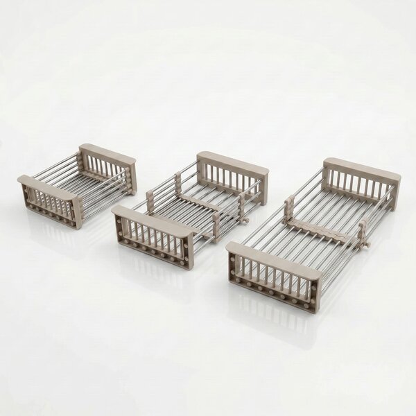 Telescopic sink dish drying rack REA P14487B Beige