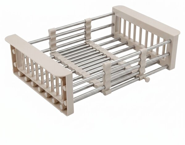 Telescopic sink dish drying rack REA P14487B Beige