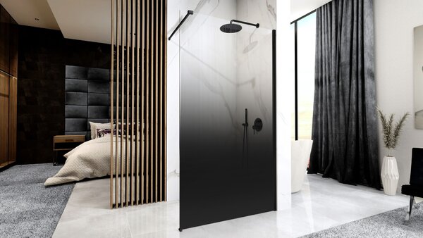 Shower screen Rea Aero Ombre Black/Black 110