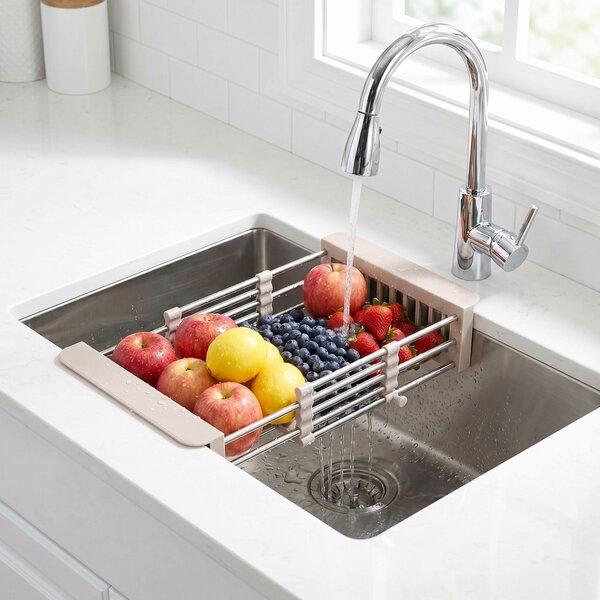 Telescopic sink dish drying rack REA P14487B Beige
