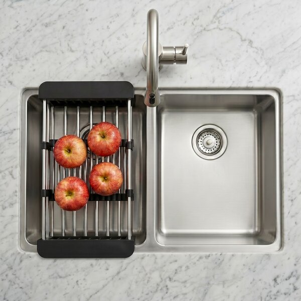 Telescopic sink dish drying rack REA P14487 Black