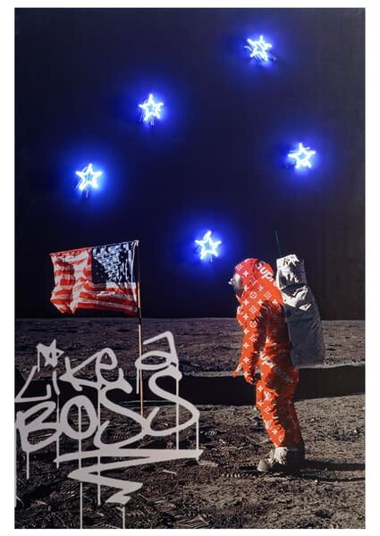 Neon - Like A Boss 100X150, 100cm x 150cm - Andrew Martin