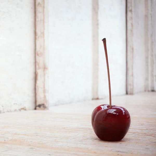 Cherry Glazed Bordeaux, Fruit Sculpture, 12cm x 10cm - Andrew Martin