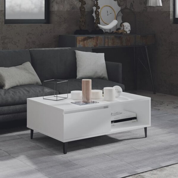 Coffee Table White 90x60x35 cm Engineered Wood