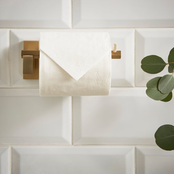 Modern Luxe Square Toilet Roll Holder