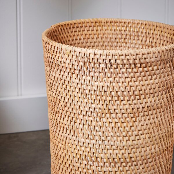 Rattan Round Bin Natural