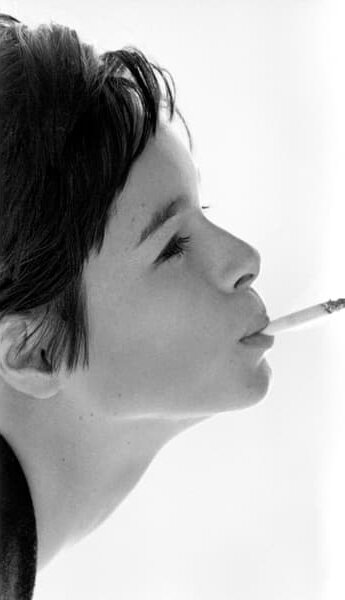 Up In Smoke - Geraldine Chaplin, Photographic Artwork, Black & White - Andrew Martin