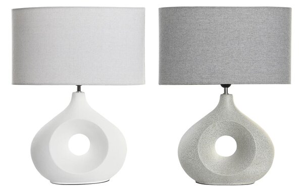 Desk lamp DKD Home Decor 44 x 21 x 57 cm Grey White Stoneware 220 V 50 W (2 Units)