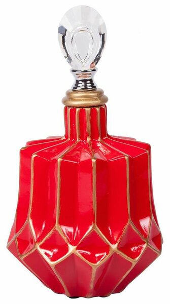 Vase Alexandra House Living Red Metal Ceramic Crystal 19 x 35 x 19 cm