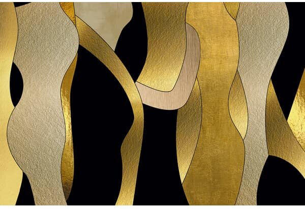 Composition In Gold, Plexiglass Artwork, 120cm x 80cm - Andrew Martin