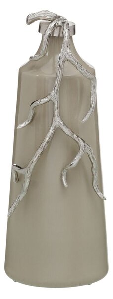 Bottle Beige Silver Aluminium Crystal 17 x 16 x 44 cm Decorative