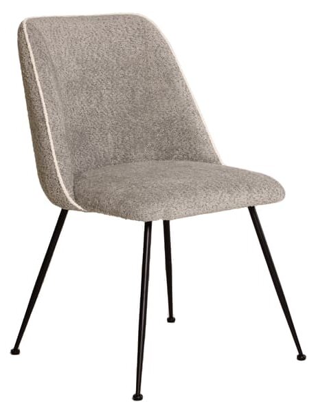 Colina Dining Chair, Dining Chair, Grey/Black - Andrew Martin Other Fabric